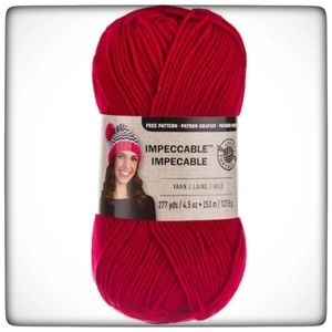 Impeccable Cherry RedSolid Yarn by Loops & Threads 4ply